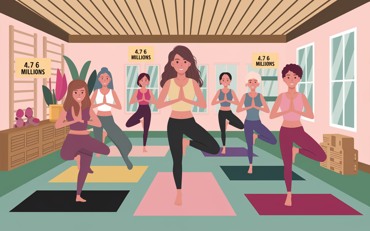 Groupe de femmes activités fitness chiffres clés