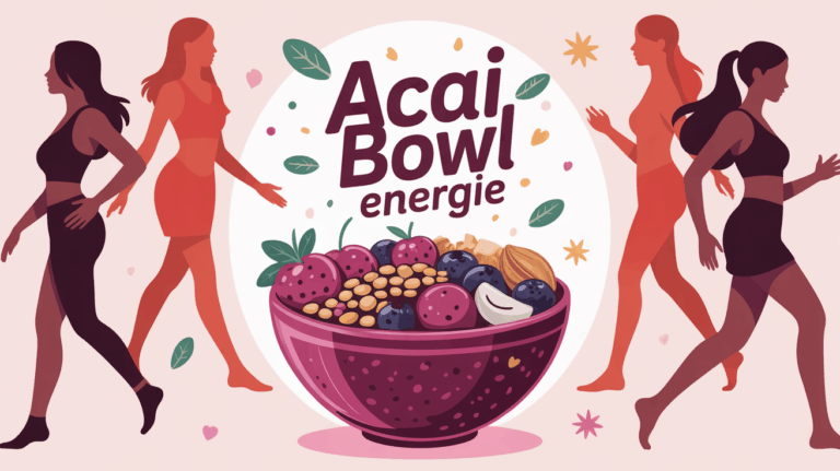 Bol d'acai bowl colore et dynamique, energie healthy antioxydants
