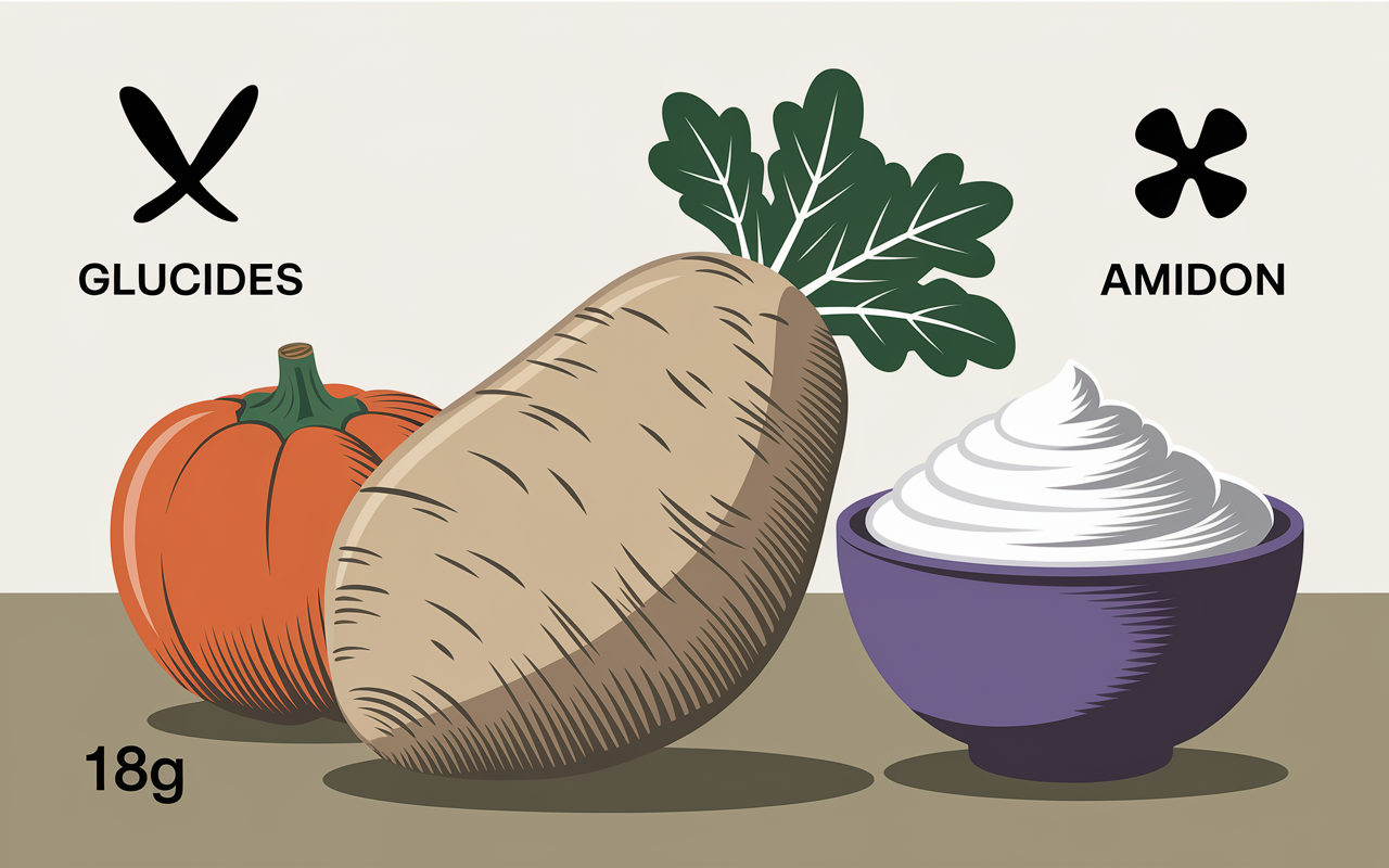 Patate douce classification féculent nutrition