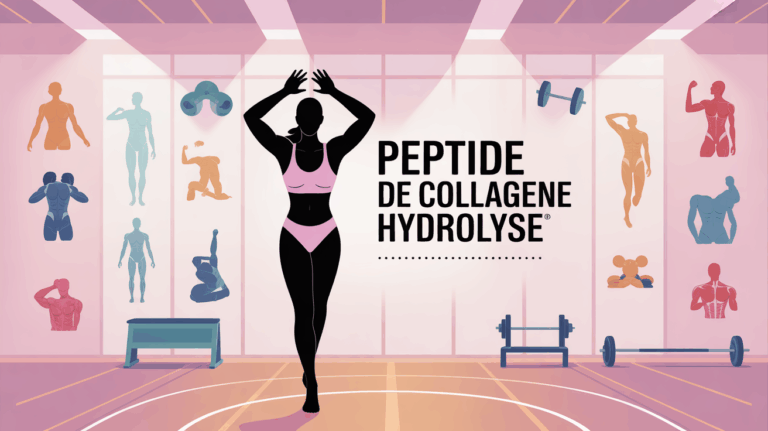 silhouette femme musculation peptide collagene hydrolyse salle sport