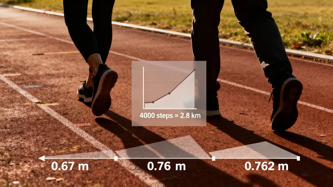 conversion 4000 pas en km selon foulée