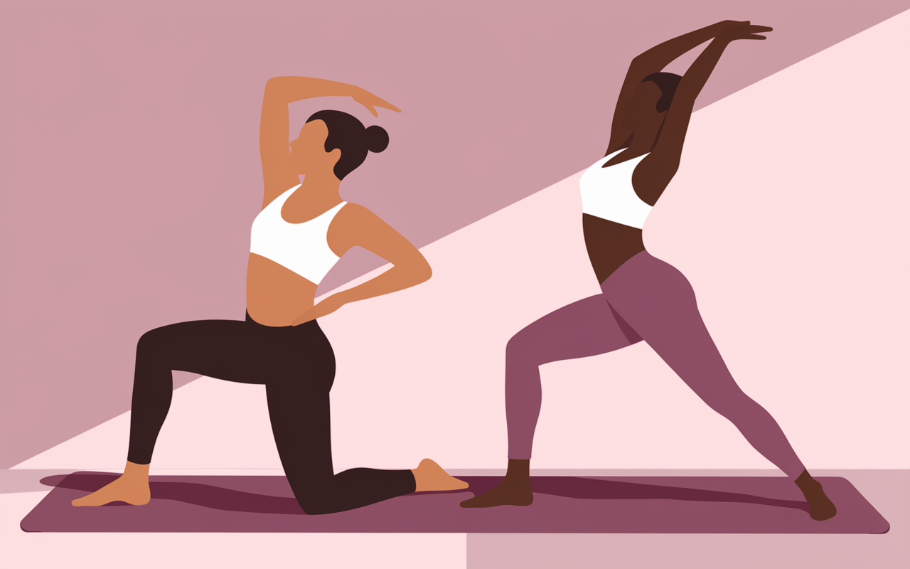 Femmes exercices pilates mur posture transformation