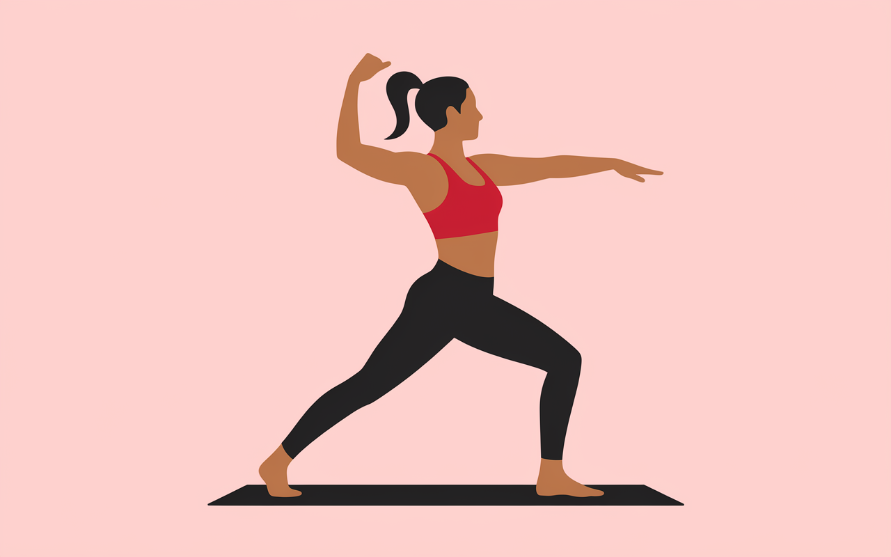 Silhouette femme extension triceps haltere illustration
