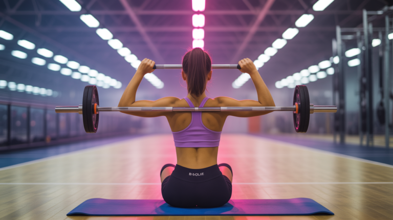extension triceps poulie haute salle de sport dynamique
