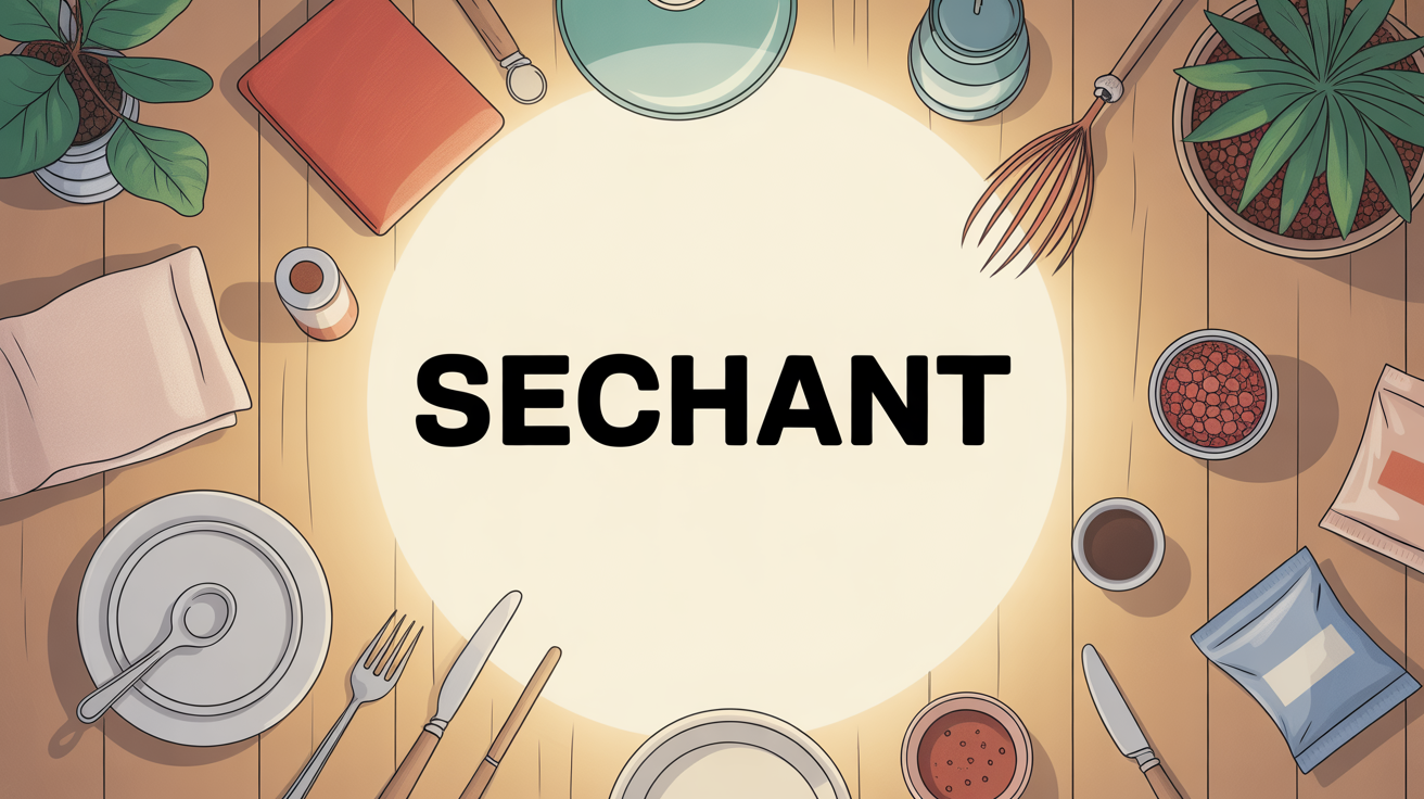 table avec objets séchant agent séchant lumière douce