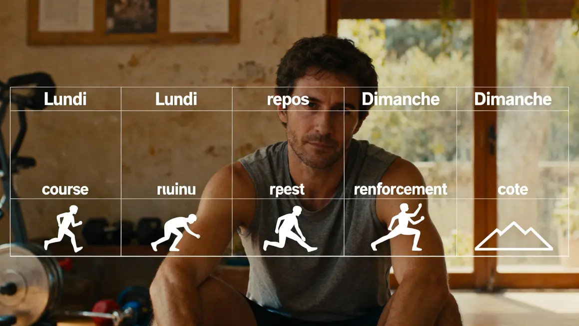 planning entrainement course a pied pictogrammes