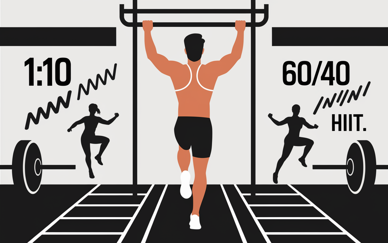 Personnage dos souleve barre seche musculaire HIIT