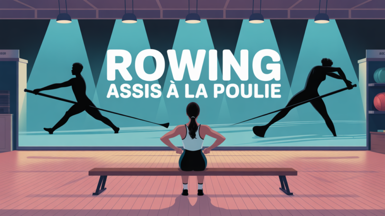 rowing assis a la poulie femme salle de sport
