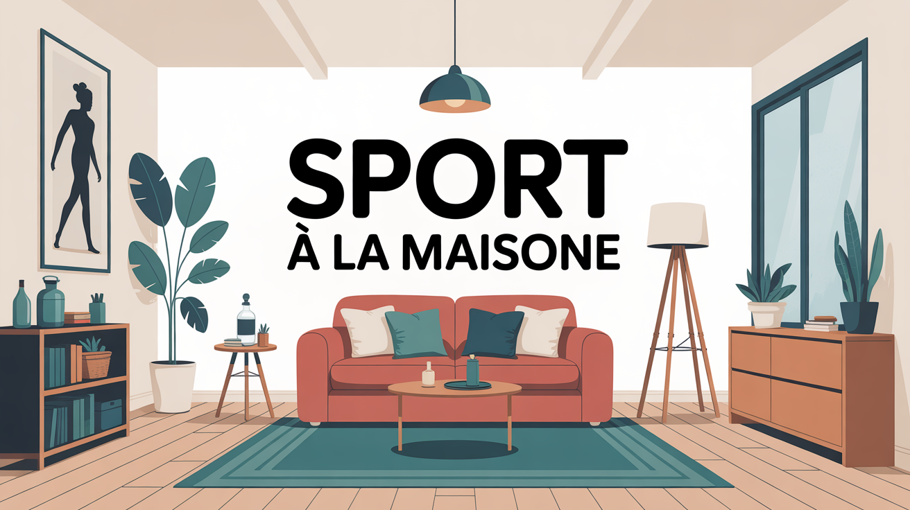 Sport à la maison salle lumineuse tapis haltères motivation
