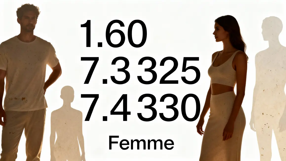 Tableau chiffres 11000 pas calories taille femme homme