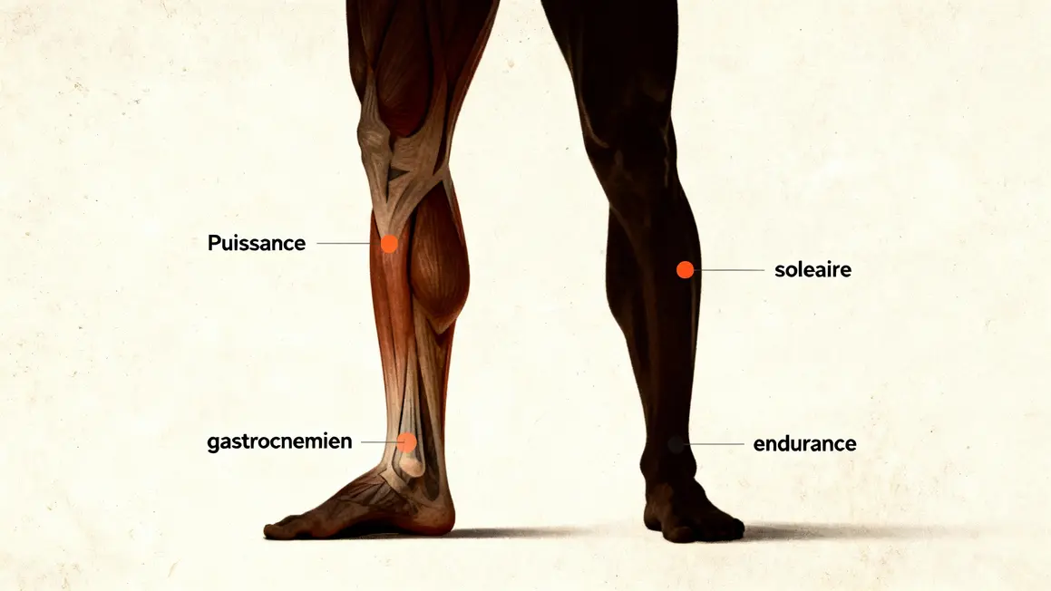 Schema mollets gastrocnemien et soleaire avec puissance et endurance