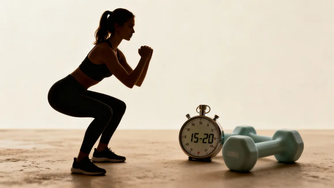 Femme montre squat parfait pour affiner les cuisses