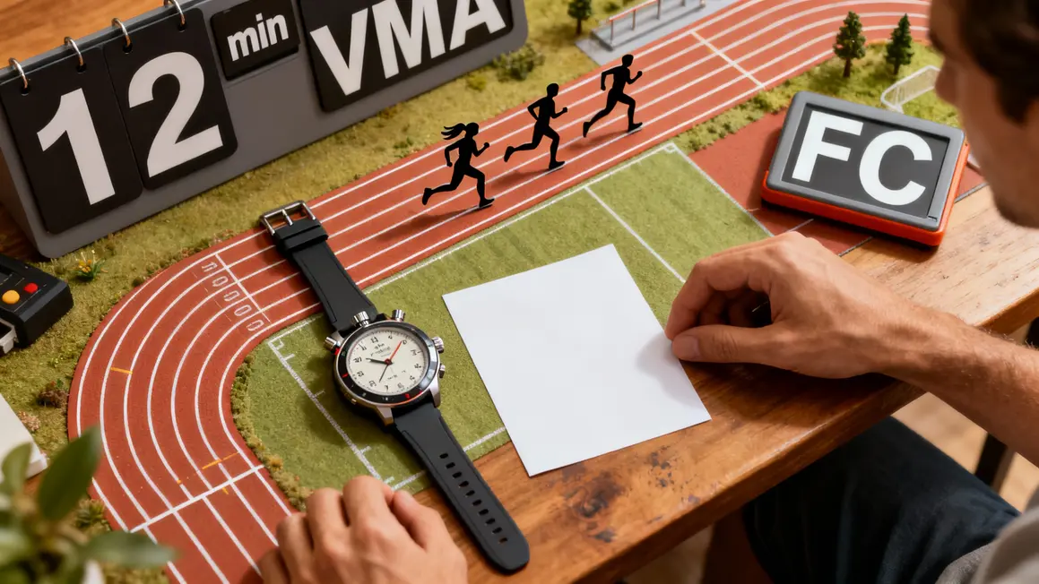 Tableau objets test VO2max montre VMA FC