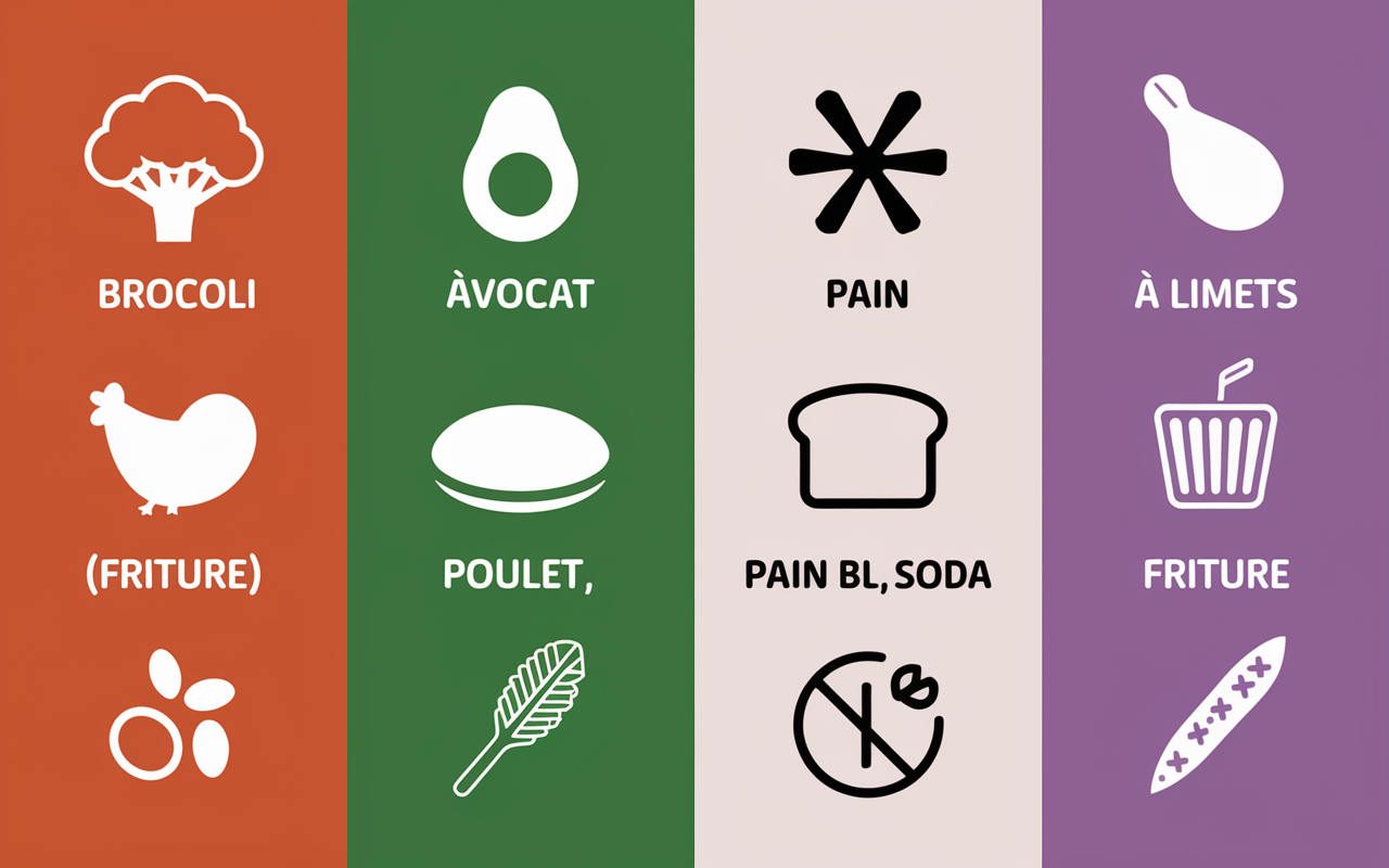 tableau aliments maigrir du ventre alimentation