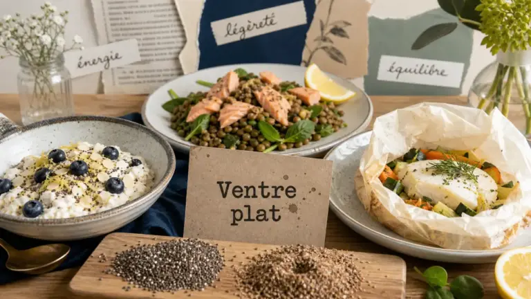 Recette pour maigrir le ventre : bowl avoine-yaourt, lentilles-saumon, cabillaud en papillote