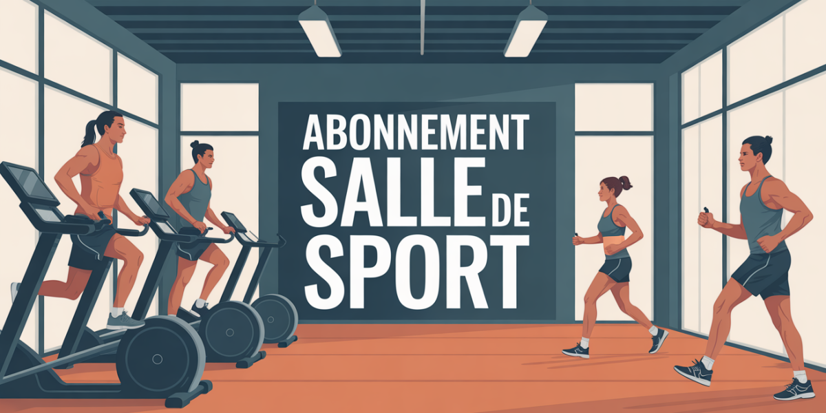 Salle de sport moderne avec adhérents, ambiance dynamique