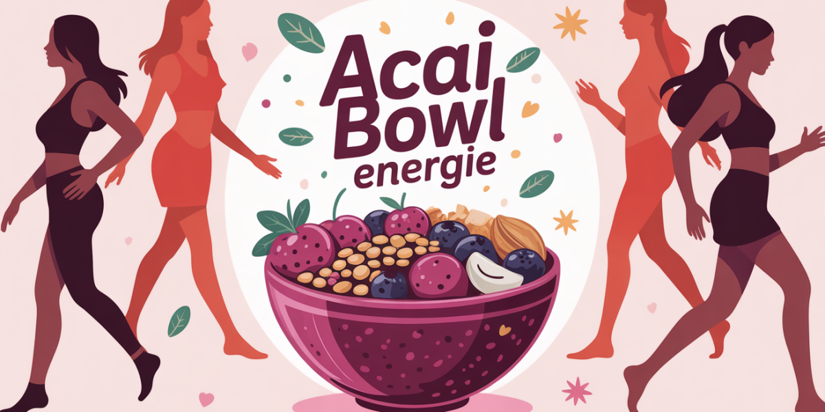 Bol d'acai bowl colore et dynamique, energie healthy antioxydants