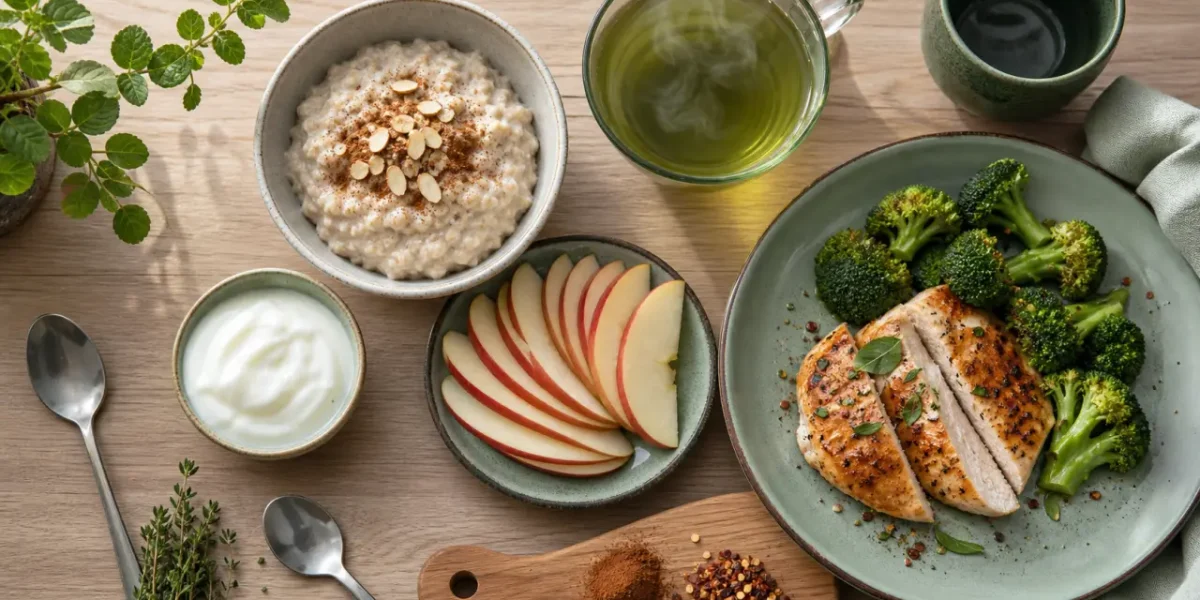 Aliments brûle graisse : avoine, thé vert, protéines et yaourt