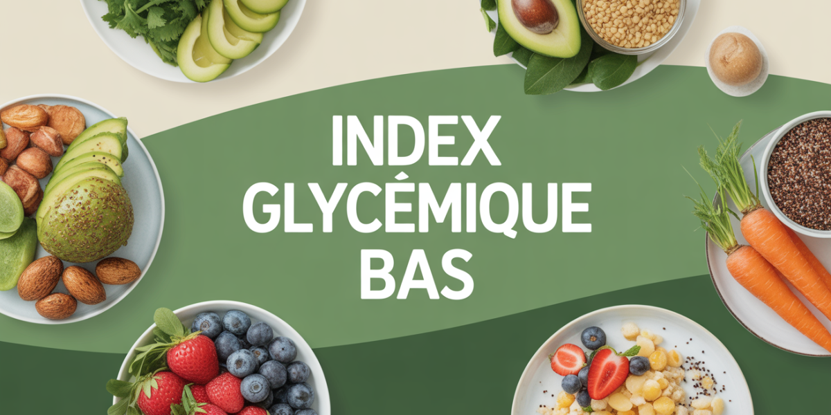 assiette aliments index glycémique bas avocat lentilles quinoa carotte fraise amandes