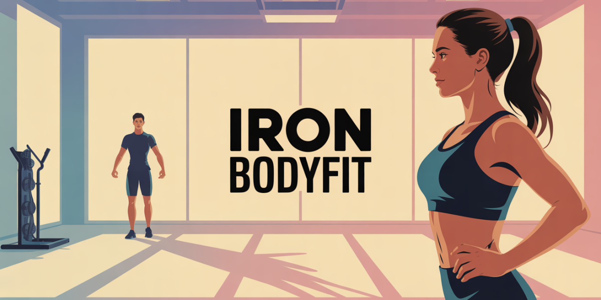 Femme confiante en studio Iron Bodyfit avec coach electrostimulation