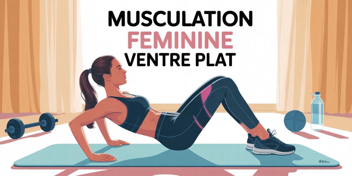 Femme musculation abdos ventre plat sur tapis