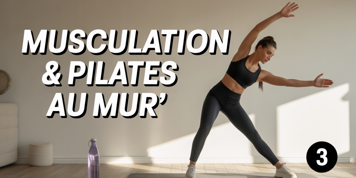 Femme sport pratiquant musculation pilates au mur intérieur