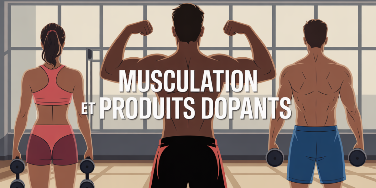 musculation et produits dopants silhouette homme femme haltere