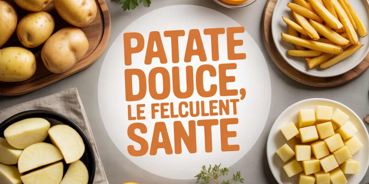 patate douce entiere coupee cuisine sur table en bois moderne