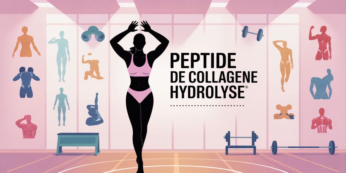 silhouette femme musculation peptide collagene hydrolyse salle sport
