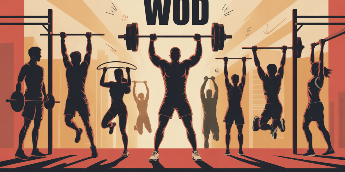 WOD CrossFit sportifs box urbaine illustration dynamique